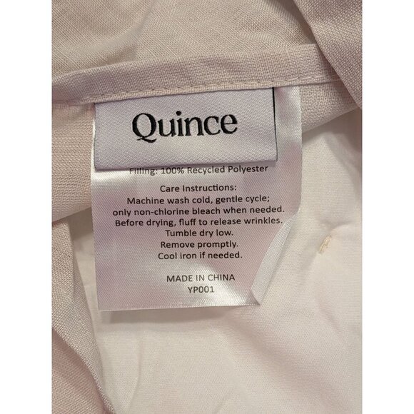 Quince 100% European Linen Dream Quilt 3PC Set Color Natural Size Full/Queen-NEW - Picture 4 of 8